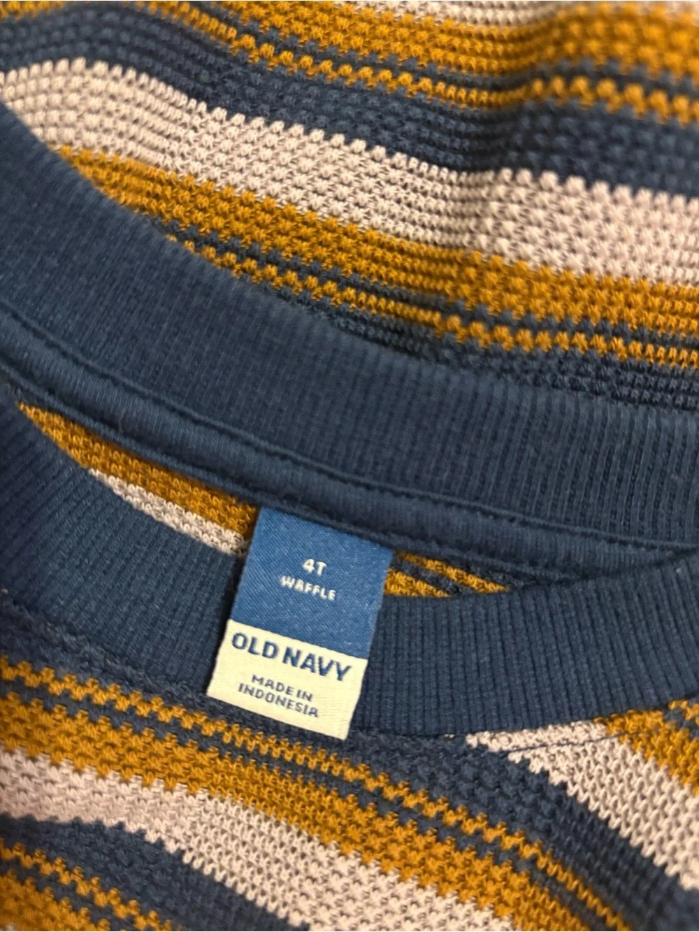 Kids Old Navy Waffle Striped Tee